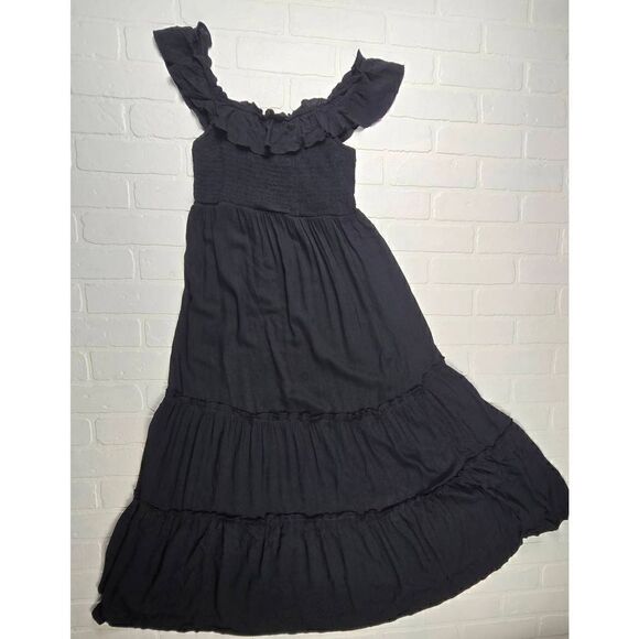 Isabel Maternity Black Maxi Dress Small - Picture 1 of 3